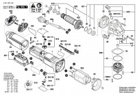 Bosch 3 601 GD0 100 Gws 14-125 S Angle Grinder / Eu Spare Parts